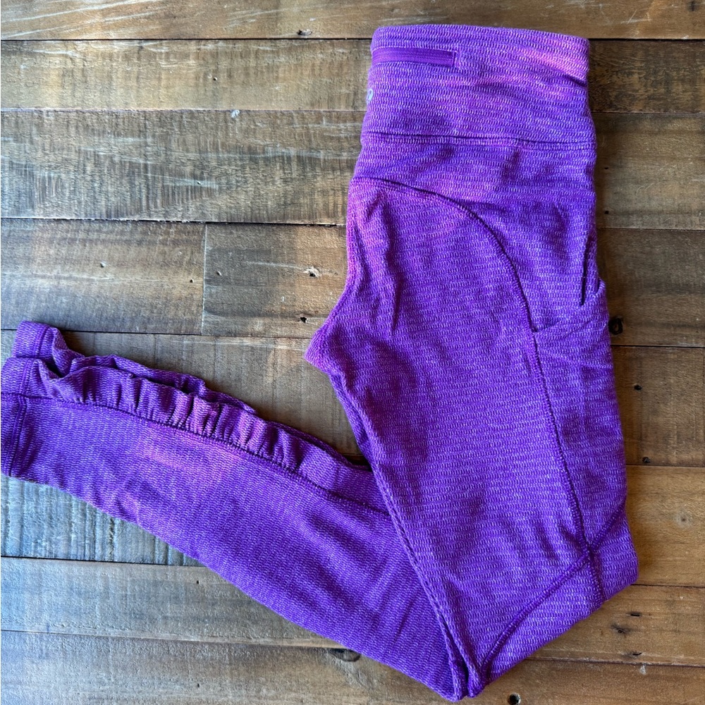 Lululemon Speed Tight IV Rulu Leggings Size 4 Full Length ￼Purple